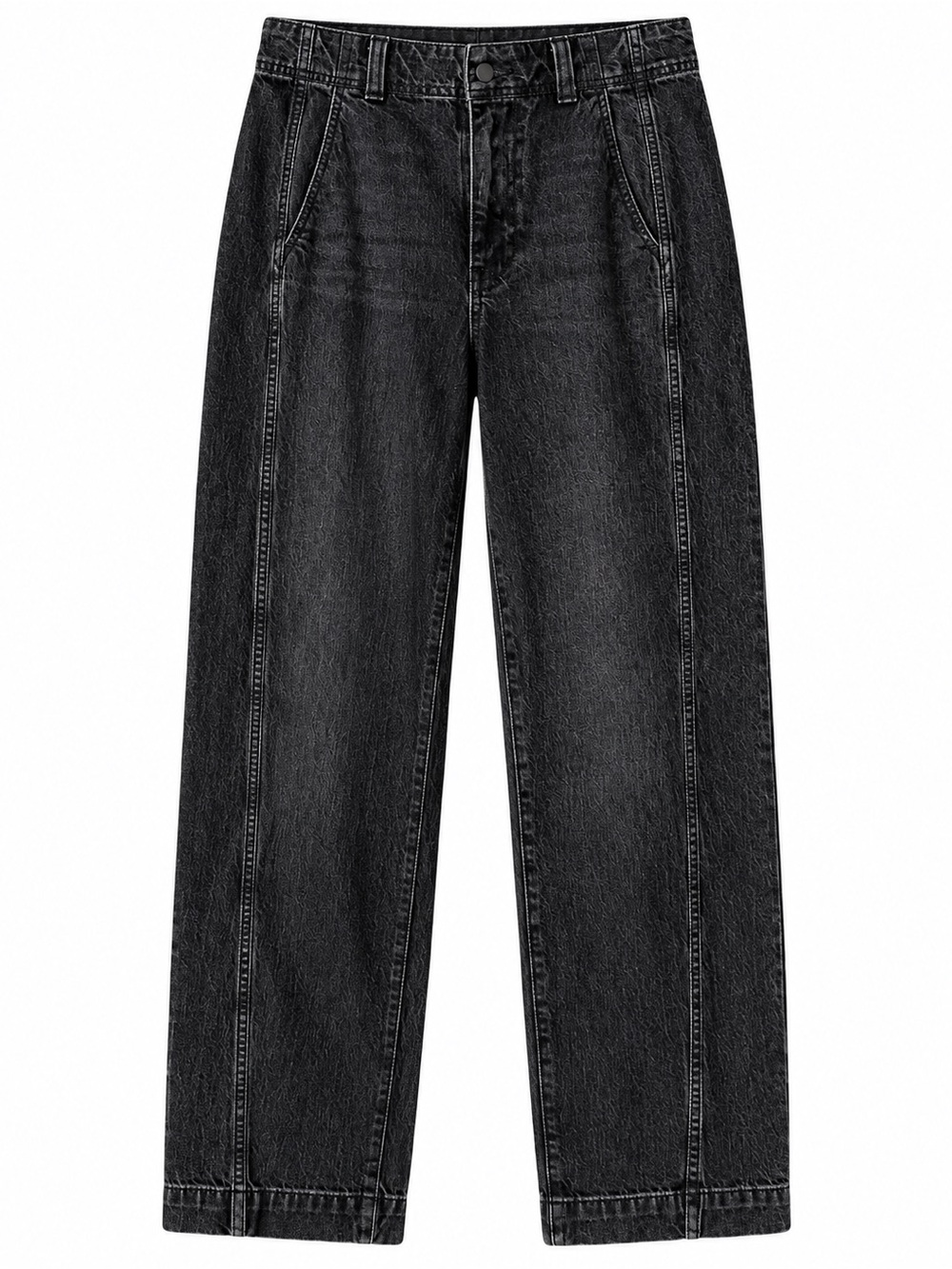 Madewell Tapered Denim Trousers - Black - Size 28
